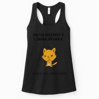 Cat I Knit So I Don’T Save A Life Send Yarn Womens Tank Top