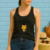 Cat I Knit So I Don’T Save A Life Send Yarn Womens Tank Top