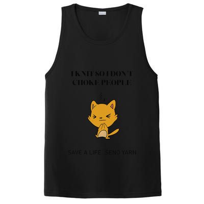 Cat I Knit So I Don’T Save A Life Send Yarn PosiCharge Competitor Tank