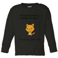 Cat I Knit So I Don’T Save A Life Send Yarn Toddler Long Sleeve Shirt