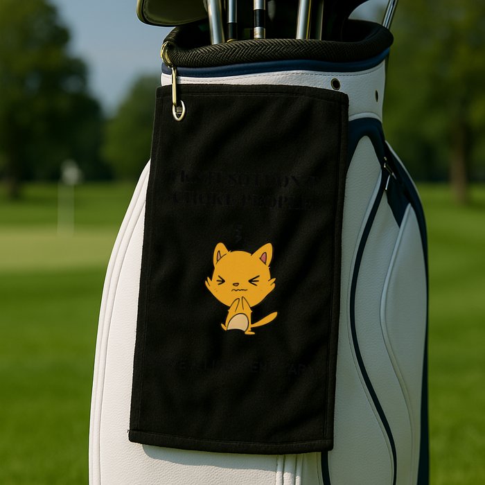 Cat I Knit So I Don’T Save A Life Send Yarn Golf Towel