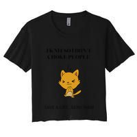 Cat I Knit So I Don’T Save A Life Send Yarn Crop Top