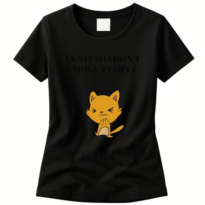 Cat I Knit So I Don’T Save A Life Send Yarn Womens T-Shirt