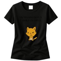 Cat I Knit So I Don’T Save A Life Send Yarn Womens T-Shirt