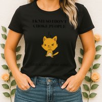 Cat I Knit So I Don’T Save A Life Send Yarn Womens T-Shirt