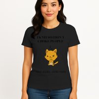 Cat I Knit So I Don’T Save A Life Send Yarn Womens T-Shirt