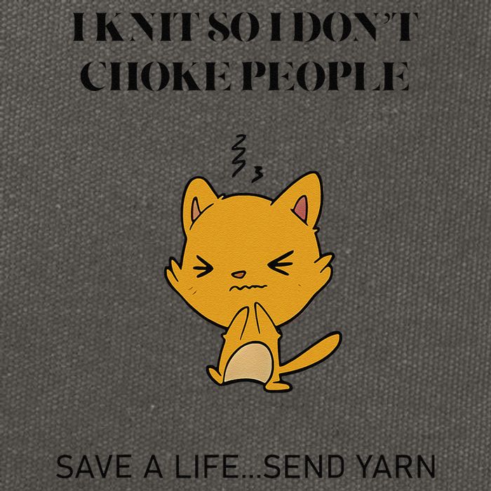 Cat I Knit So I Don’T Save A Life Send Yarn Cotton Canvas Backpack