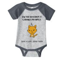 Cat I Knit So I Don’T Save A Life Send Yarn Infant Baby Jersey Bodysuit