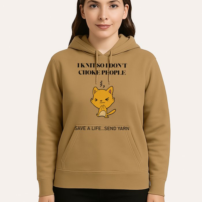 Cat I Knit So I Don’T Save A Life Send Yarn Hoodie