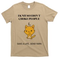 Cat I Knit So I Don’T Save A Life Send Yarn T-Shirt