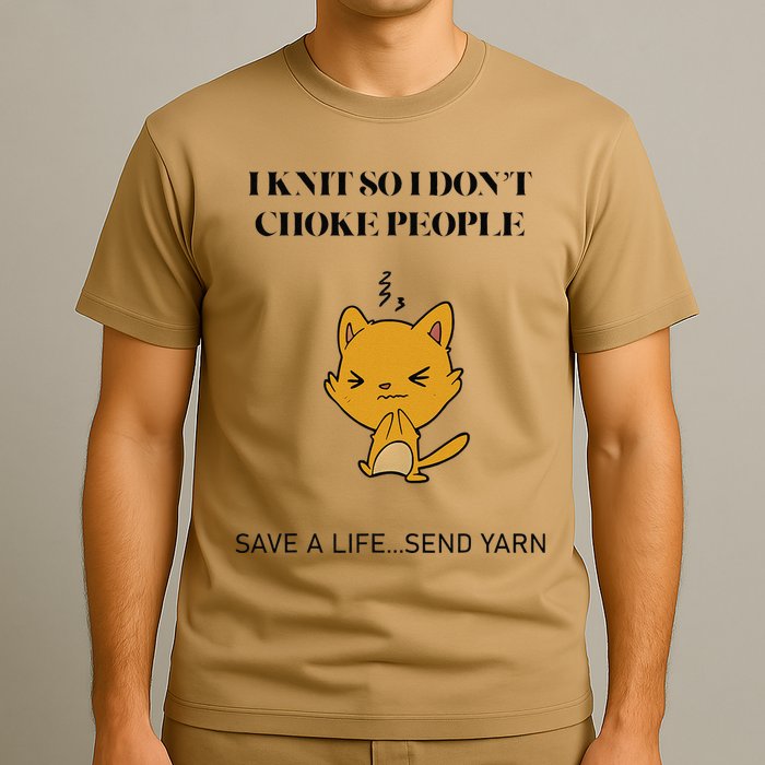 Cat I Knit So I Don’T Save A Life Send Yarn T-Shirt