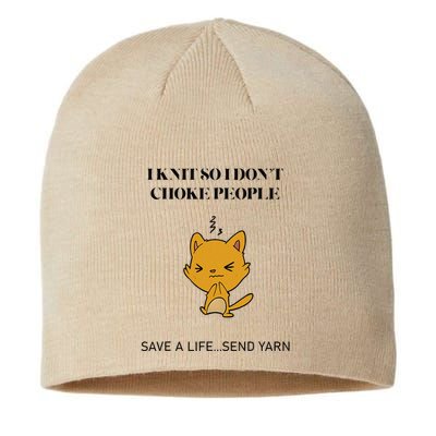 Cat I Knit So I Don’T Save A Life Send Yarn Sustainable Beanie