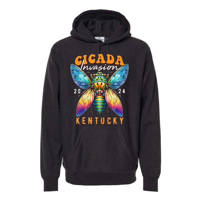 Cicada Invasion Kentucky 2024 Insect Broods Xix And Xiii Premium Hoodie