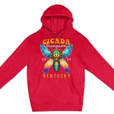 Cicada Invasion Kentucky 2024 Insect Broods Xix And Xiii Premium Pullover Hoodie