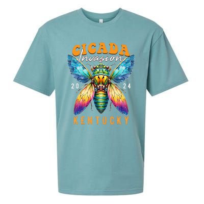 Cicada Invasion Kentucky 2024 Insect Broods Xix And Xiii Sueded Cloud Jersey T-Shirt