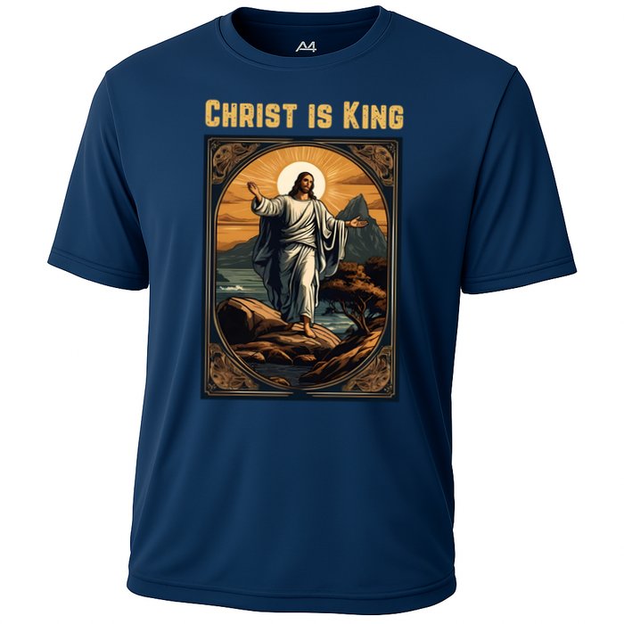 Christ is King Christian Easter Cooling Performance Crew T-Shirt
