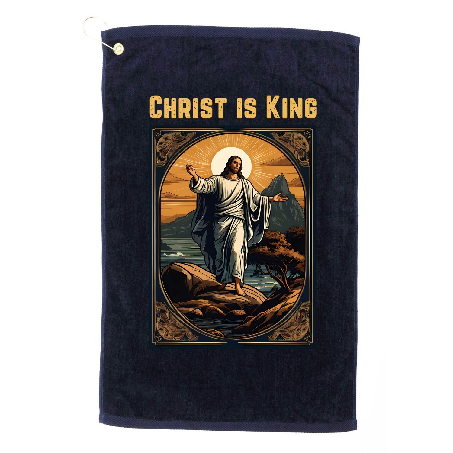 Christ is King Christian Easter Golf Towel