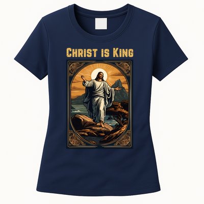 Christ is King Christian Easter Womens T-Shirt