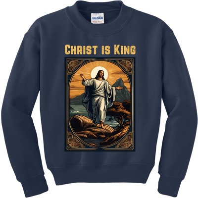 Christ is King Christian Easter Kids Sweatshirt