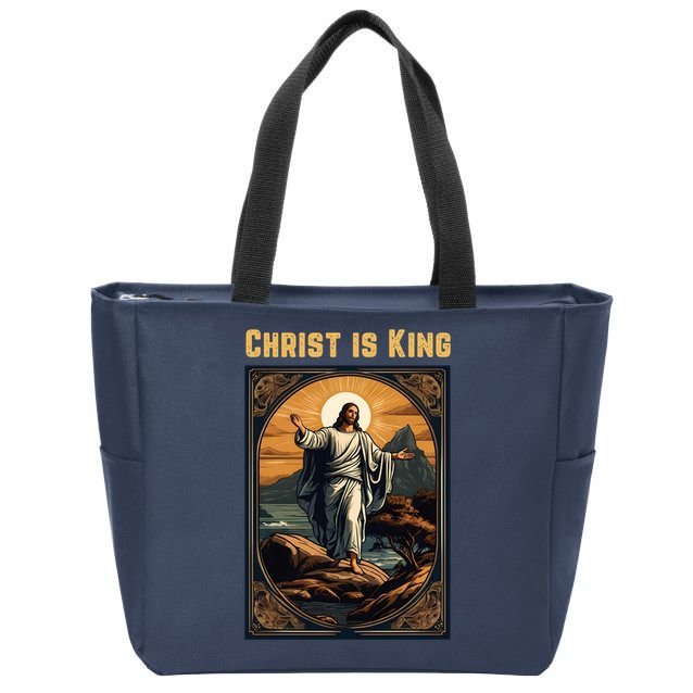 Christ is King Christian Easter Zip Tote Bag