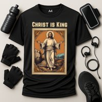 Christ is King Christian Easter Cooling Performance Crew T-Shirt