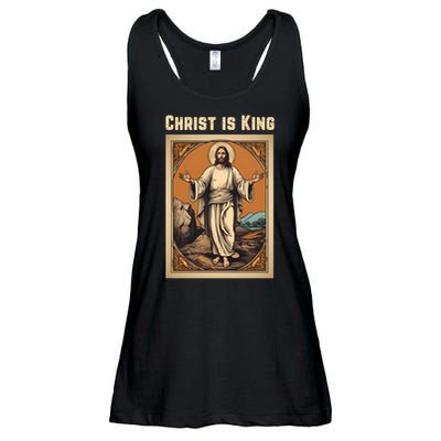 Christ is King Christian Easter Ladies Essential Flowy Tank