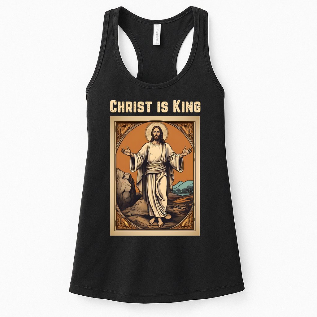 Christ is King Christian Easter Womens Tank Top