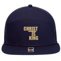 CHRIST IS KING JESUS IS KING 7 Panel Mesh Trucker Snapback Hat