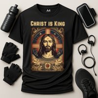 Christ is King Christian Easter Cooling Performance Crew T-Shirt