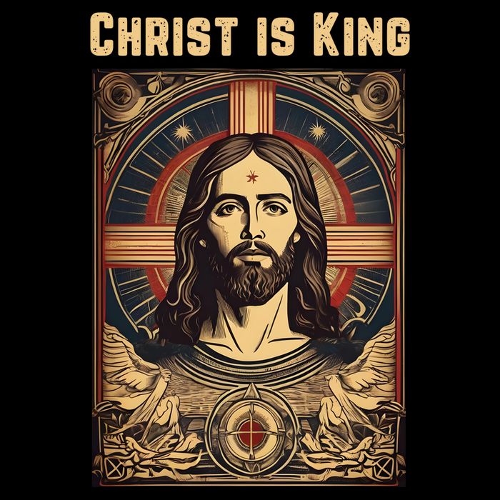 Christ is King Christian Easter Drawstring Bag