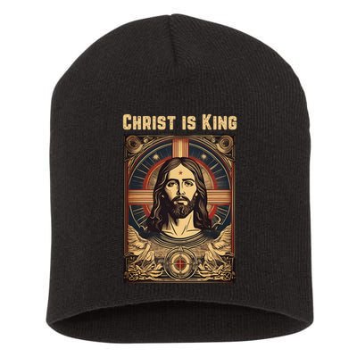 Christ is King Christian Easter Short Acrylic Beanie