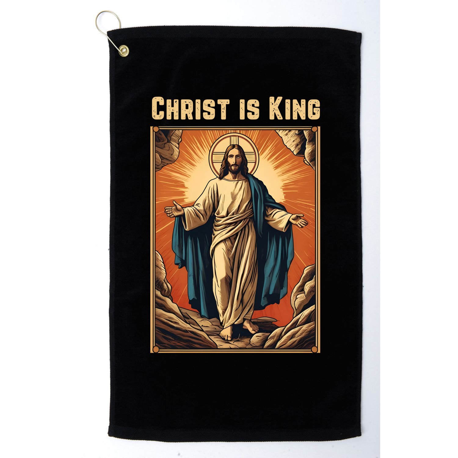 Christ is King Christian Easter Golf Towel