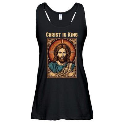 Christ is King Christian Easter Ladies Essential Flowy Tank