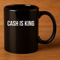 Cash Is King 11oz C Handle Ceramic Mug