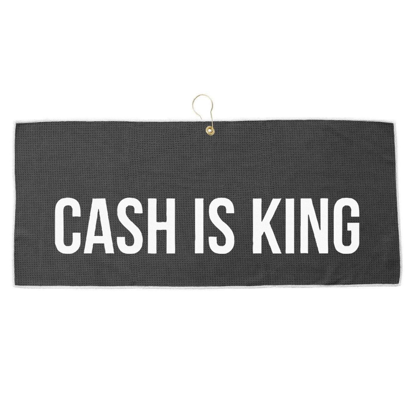 Cash Is King Large Microfiber Waffle Golf Towel