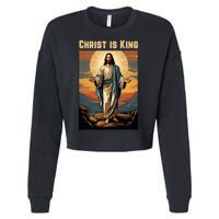 Christ is King Christian Easter Cropped Pullover Crew