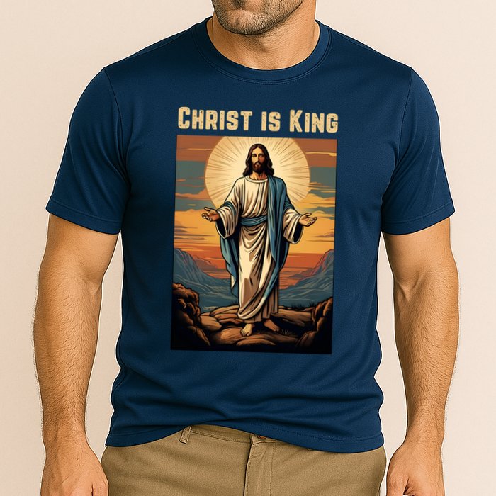 Christ is King Christian Easter Cooling Performance Crew T-Shirt