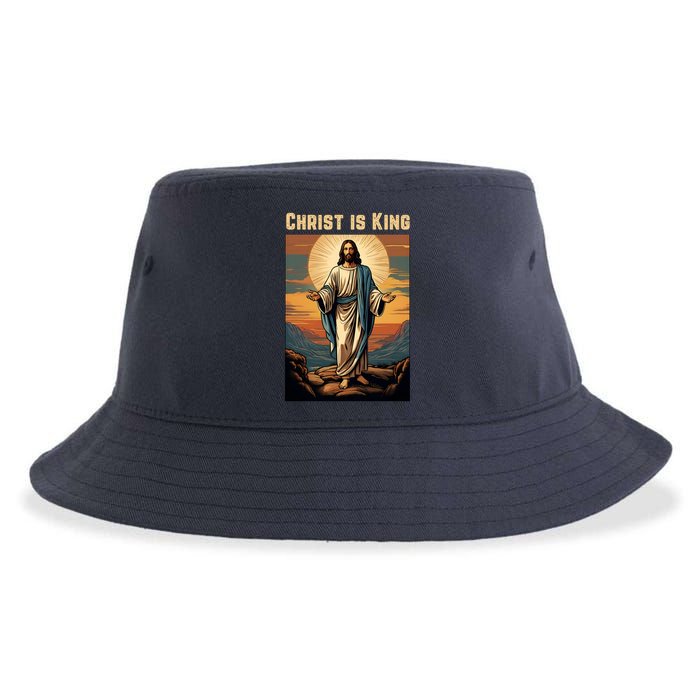 Christ is King Christian Easter Sustainable Bucket Hat
