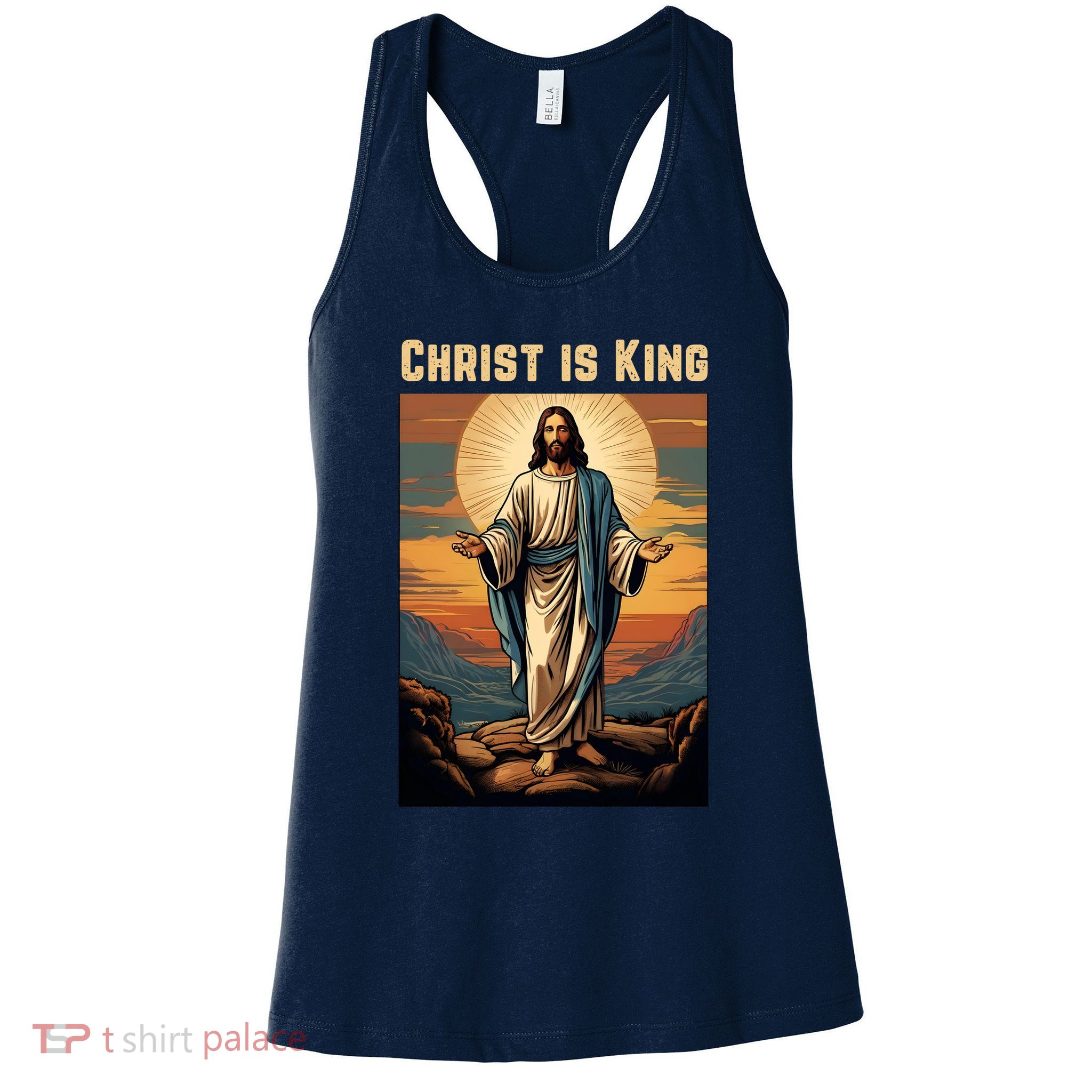 Christ is King Christian Easter Womens Tank Top
