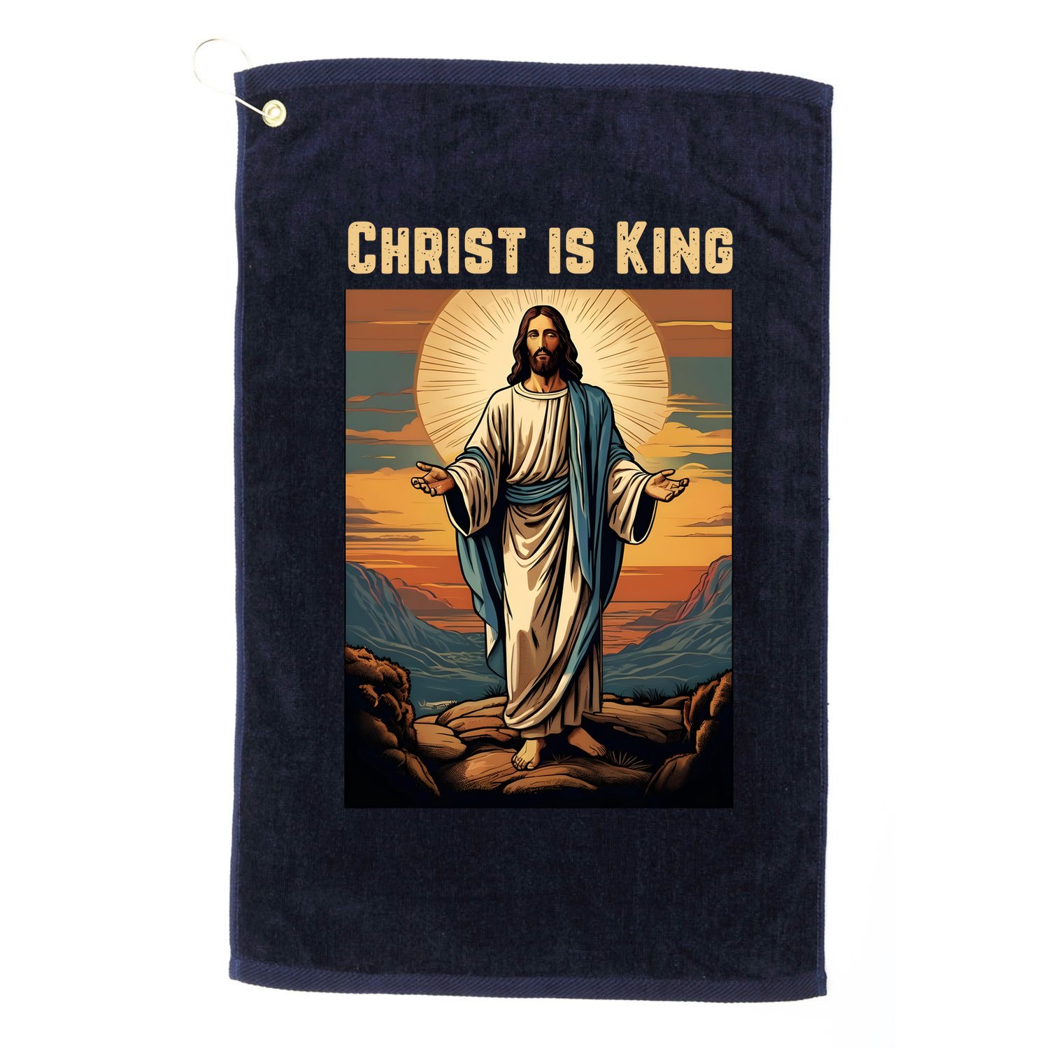 Christ is King Christian Easter Golf Towel