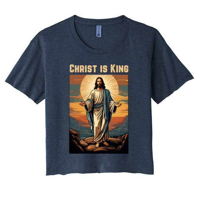 Christ is King Christian Easter Crop Top