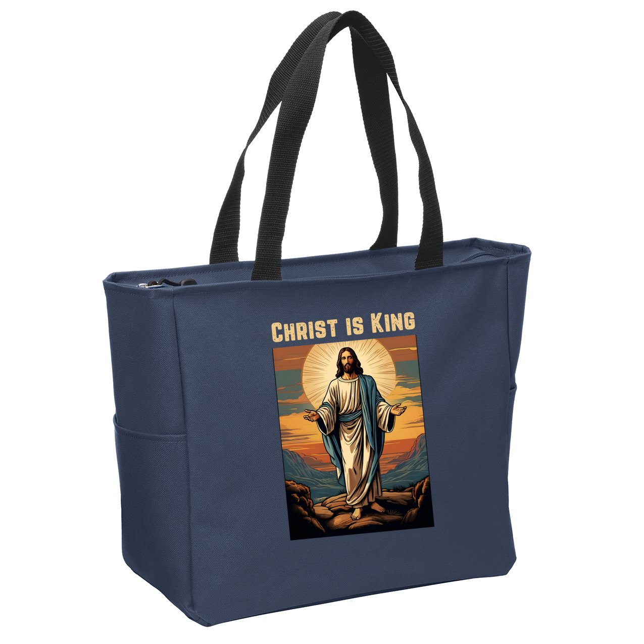 Christ is King Christian Easter Zip Tote Bag