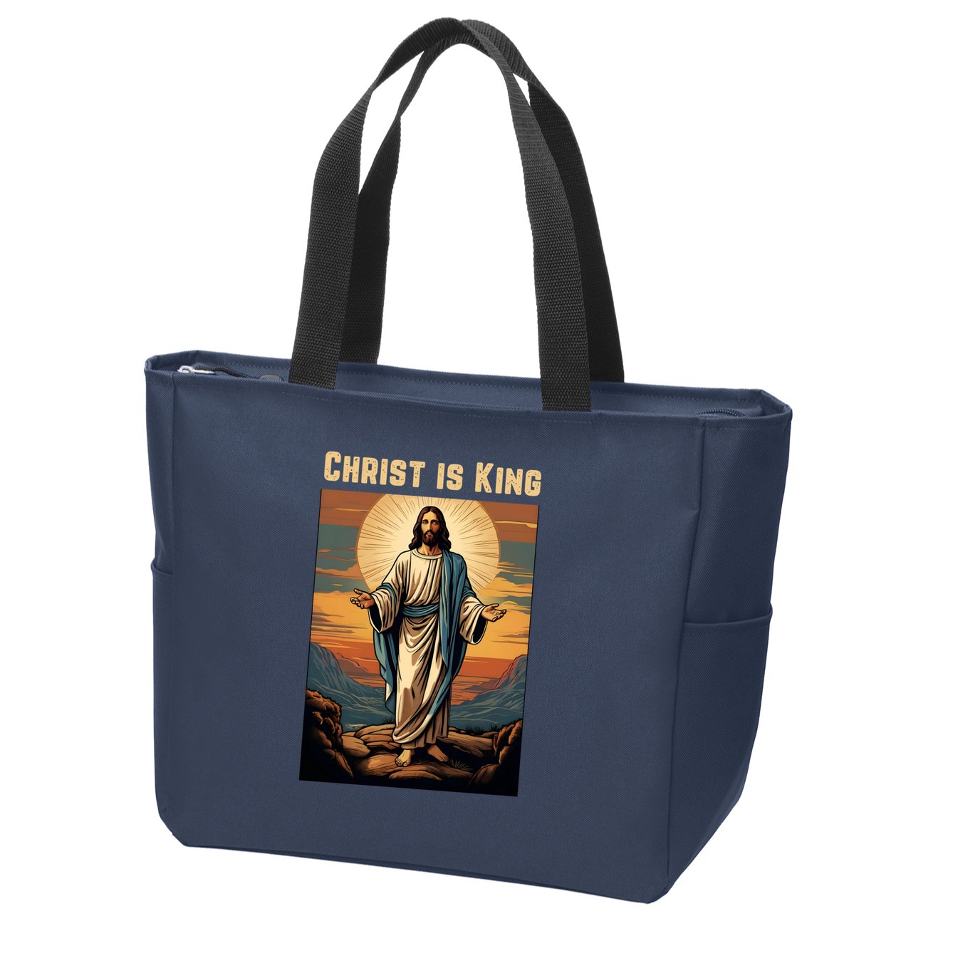 Christ is King Christian Easter Zip Tote Bag