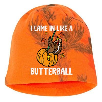 Came In Like A Butterball Funny Thanksgiving Kati - Camo Knit Beanie