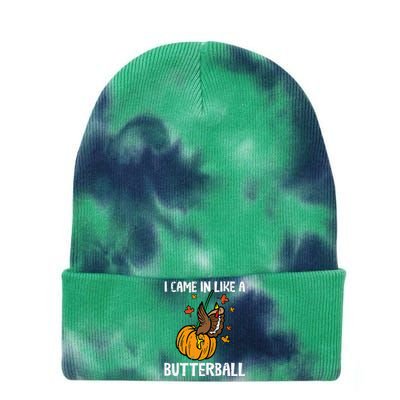 Came In Like A Butterball Funny Thanksgiving Tie Dye 12in Knit Beanie