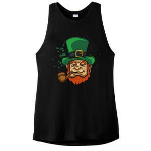 Cool Irish Leprechaun Ireland Irish Proud St Patrick Day Ladies PosiCharge Tri-Blend Wicking Tank