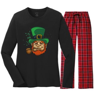 Cool Irish Leprechaun Ireland Irish Proud St Patrick Day Women's Long Sleeve Flannel Pajama Set 