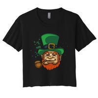 Cool Irish Leprechaun Ireland Irish Proud St Patrick Day Women's Crop Top Tee