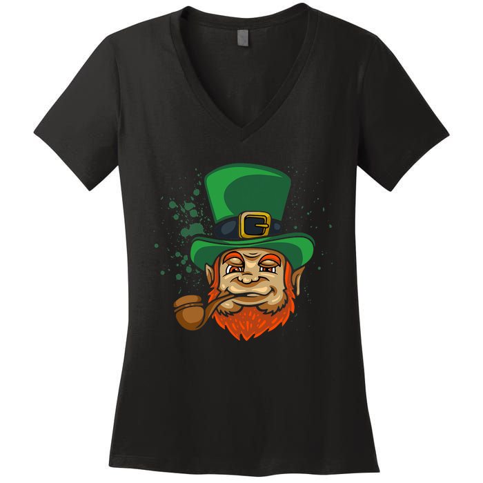 Cool Irish Leprechaun Ireland Irish Proud St Patrick Day Women's V-Neck T-Shirt