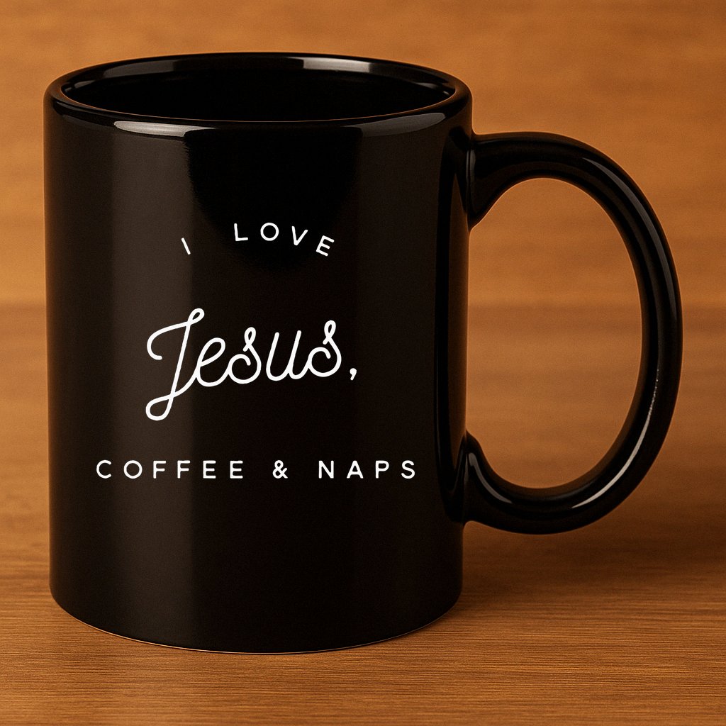 Christian I Love Jesus Coffee & Naps 11oz C Handle Ceramic Mug